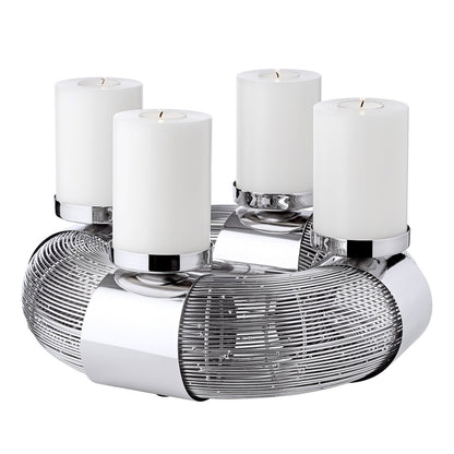Advent wreath Flax, stainless steel, Ø 36 cm