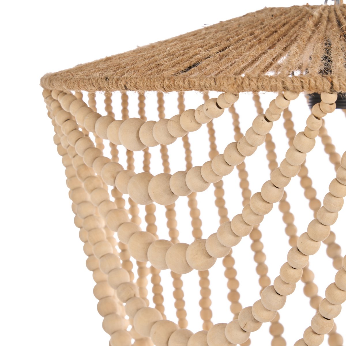 Perlenluster aus Holz - Natur, groß