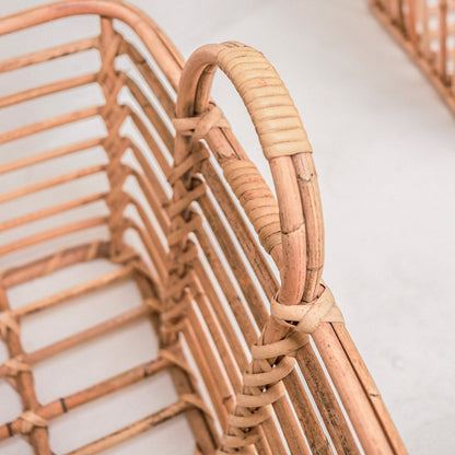 Rattan storage basket KUPANG S – 34 × 34 × 37 cm