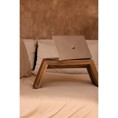 Teak side table, 55 cm - sculptural form