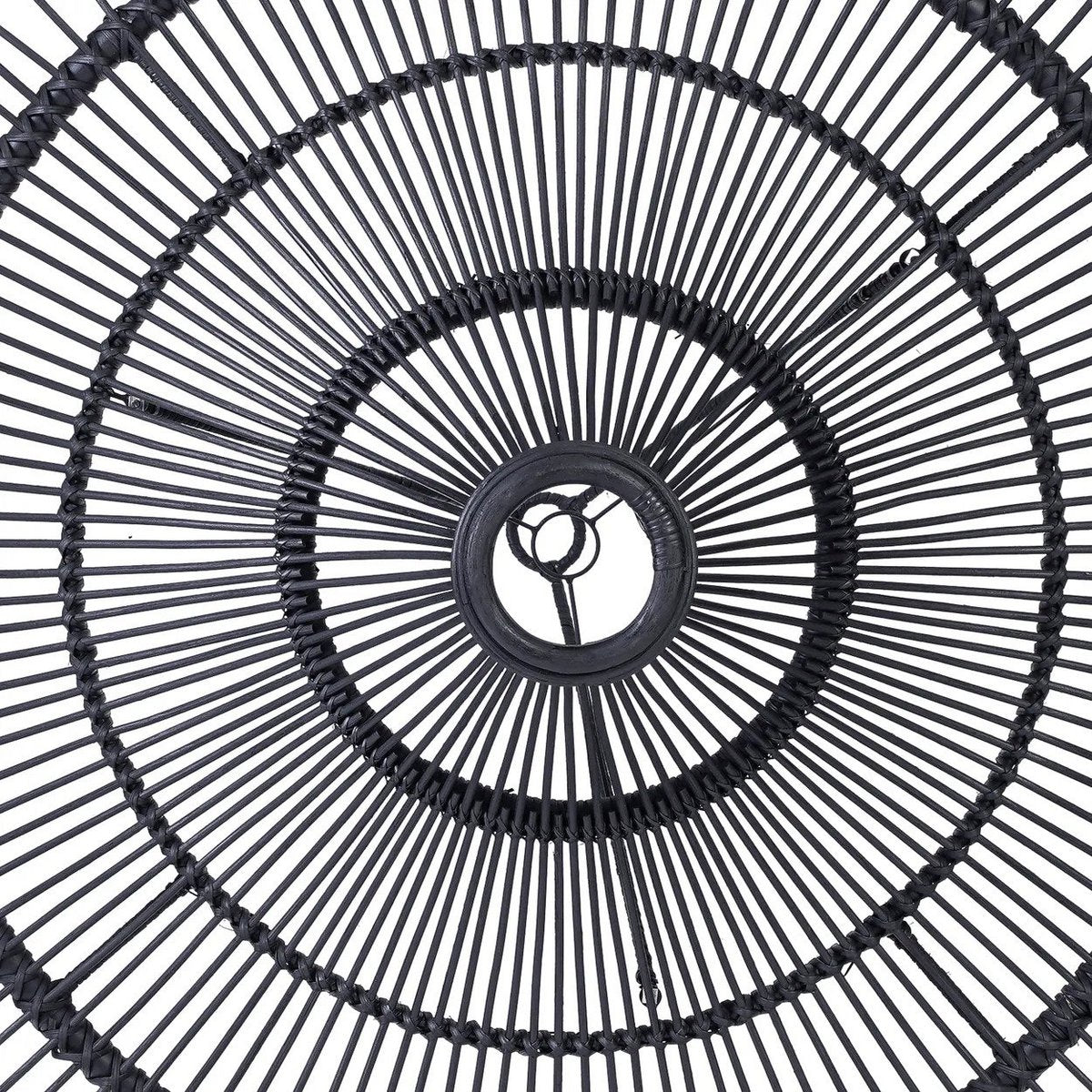 Deckenleuchte Black Rattan Sky XL - offen gewebter Schirm