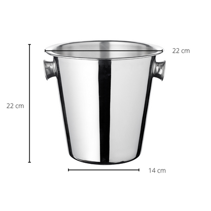 Stainless steel champagne cooler Joey, set of 3 – Ø 21 cm