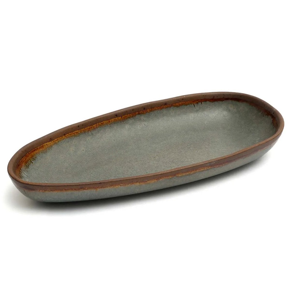 Stoneware serving platter 34 × 16.5 cm – Côa