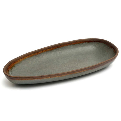 Stoneware serving platter 34 × 16.5 cm – Côa