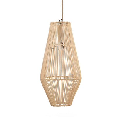Rattan pendant shade, vertical poles – Afrodisiac Natural M