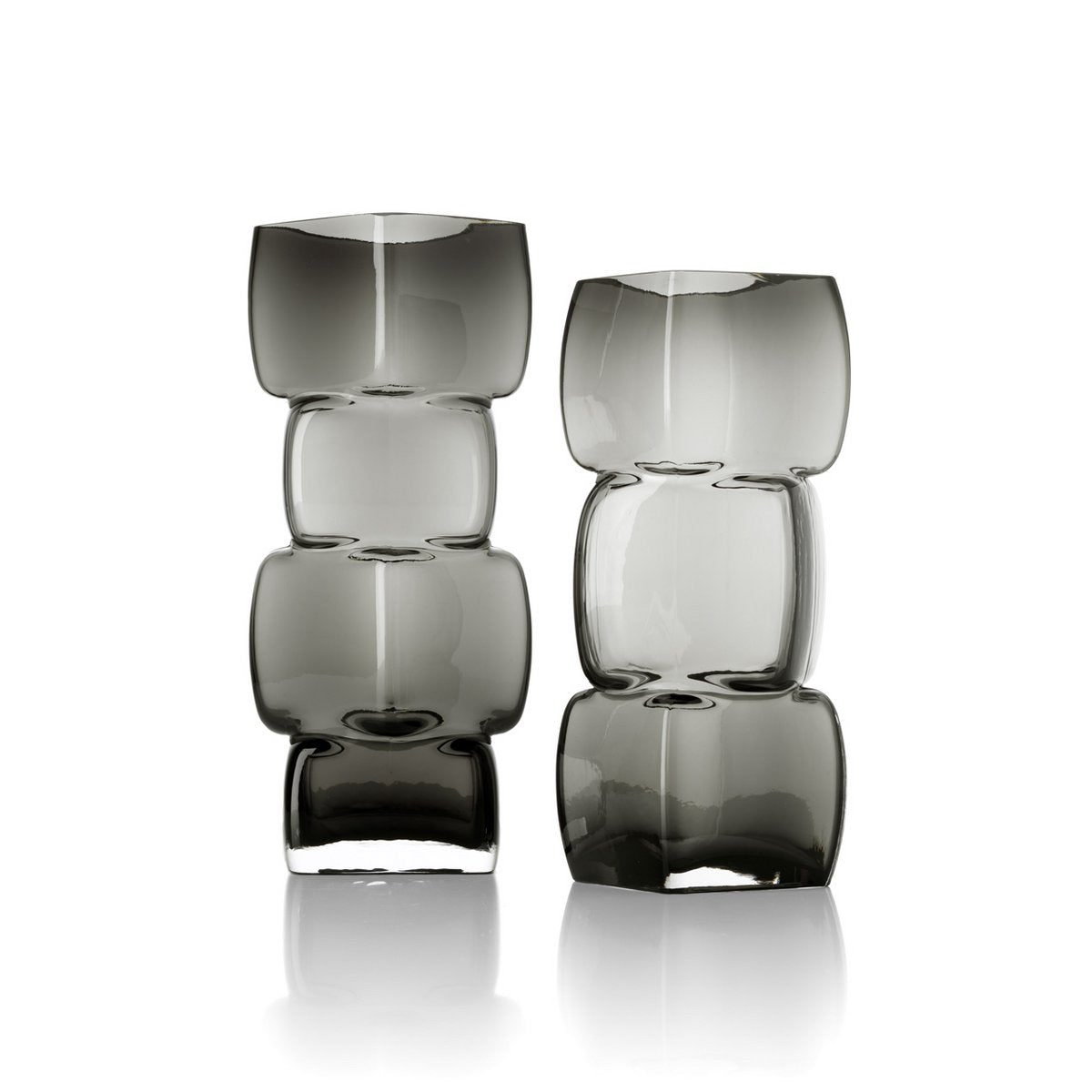 Cubes Glasvase, Dunkelgrau, groß