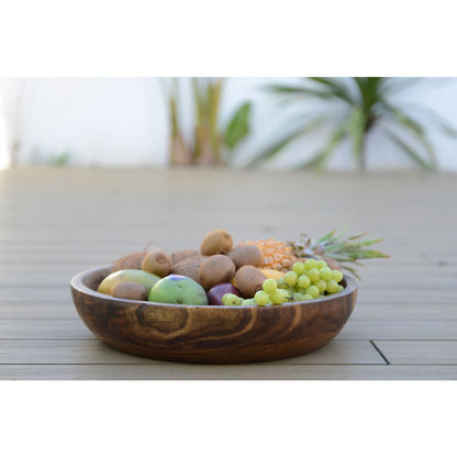 Dekoratives Holztablett 45 × 45 × 9 cm – quadratische, flache Form