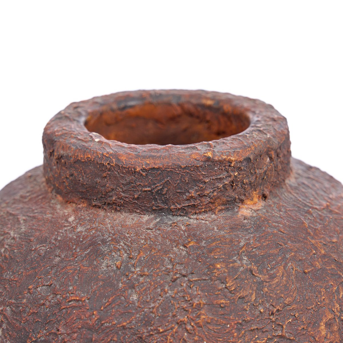Terracotta vase, small - burgundy handmade