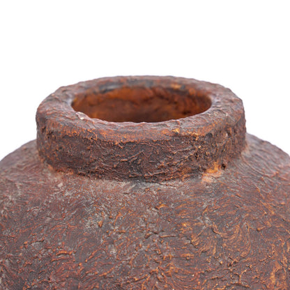 Terracotta vase, small - burgundy handmade