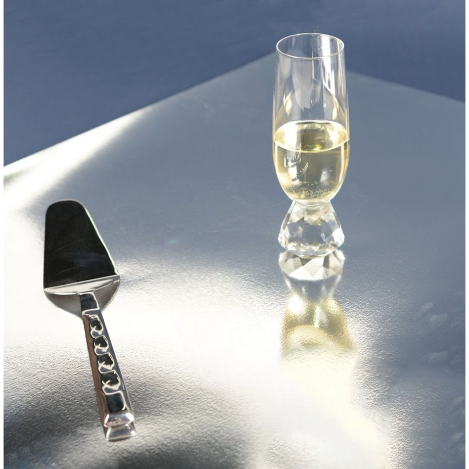 Solid silver pie server, 32cm