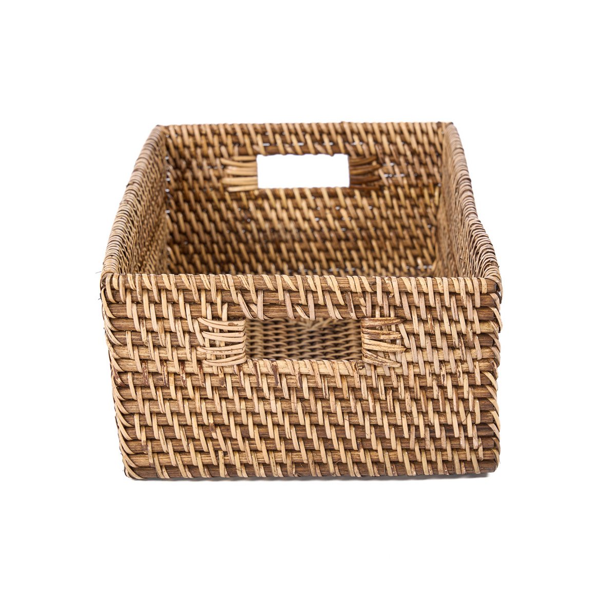 Rattan-Aufbewahrungsbox, rechteckig - naturbraun