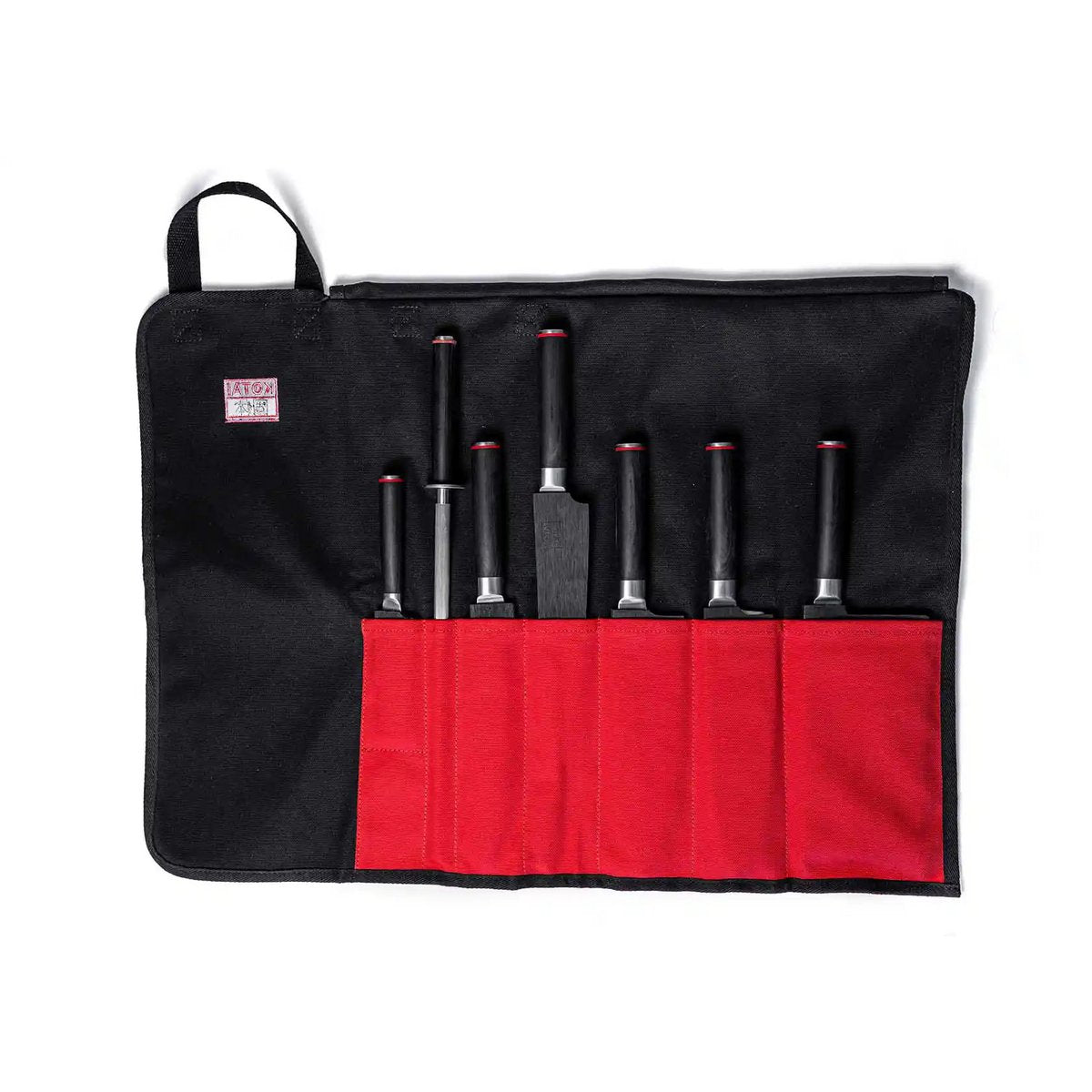 Cotton knife roll-up bag, 7 slots