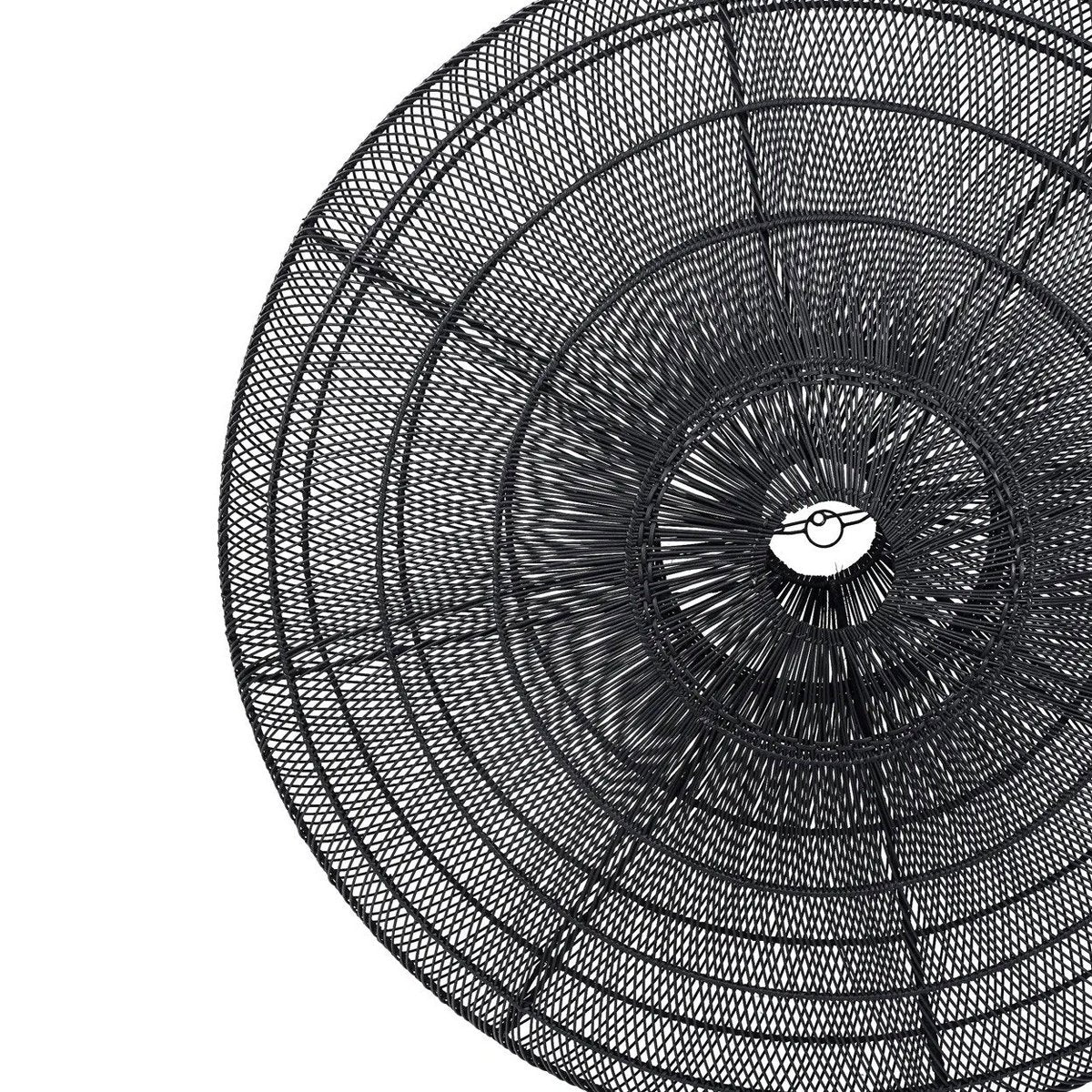 Sort rattan macaron pendel XL - 150 cm bred