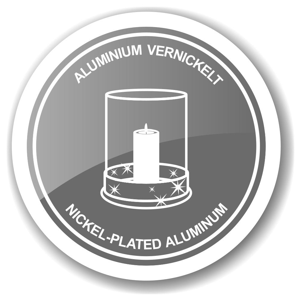 Aluminum lantern Kingston, 25 cm - antler motif