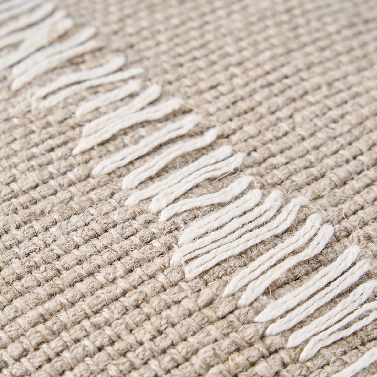 Linen cushion cover 50×50 – handmade, natural white