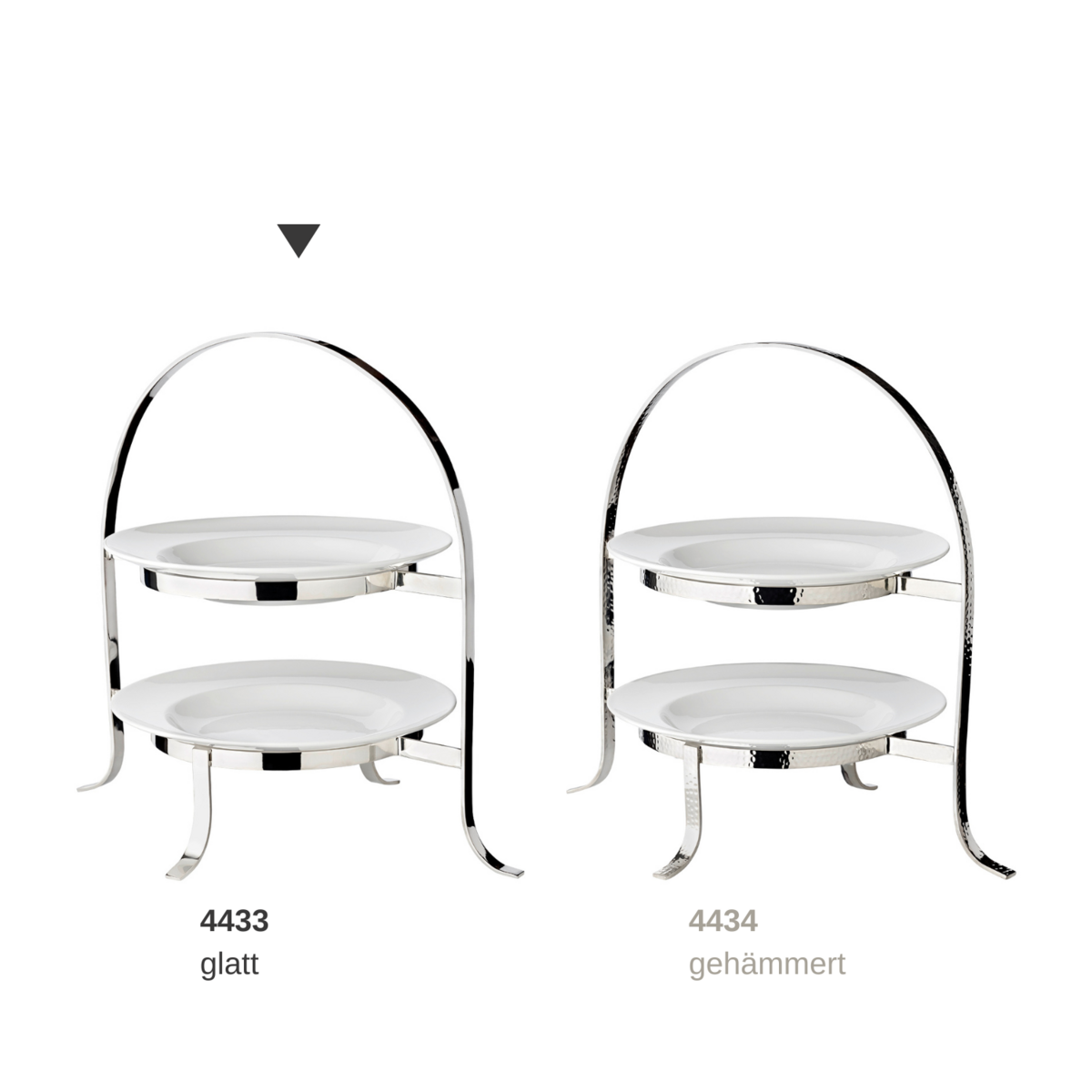Etager Sina 33 cm, forsølvet