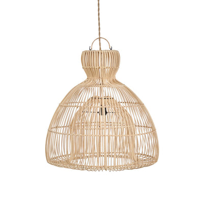 Rattan-Pendelleuchte 50 cm – handgeflochten in Indonesien