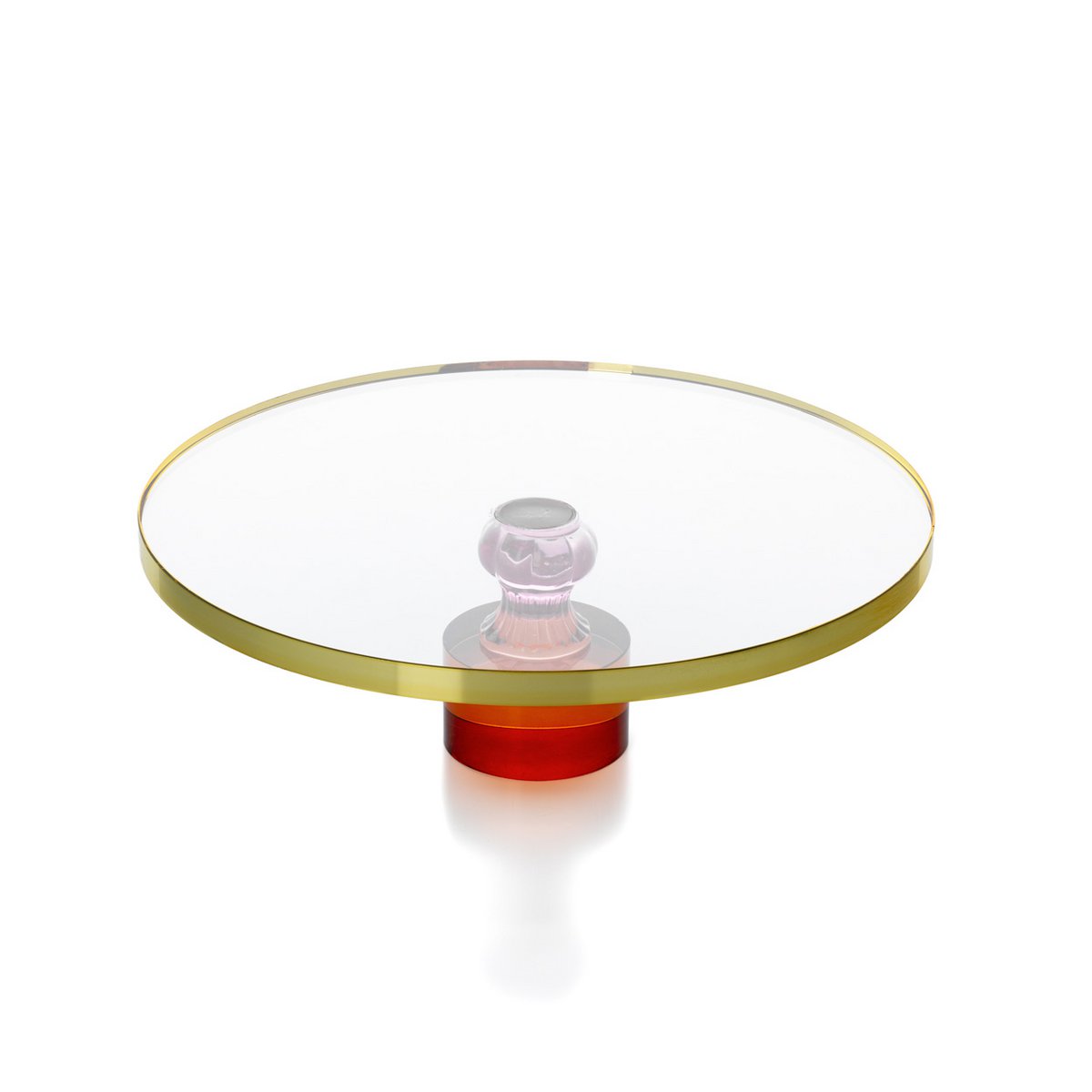 Kagefad af glas 32,8 cm – ædelstensfacetter
