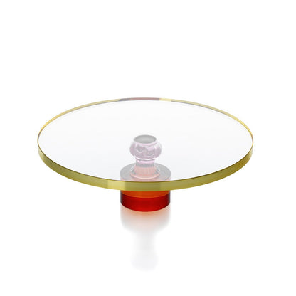 Kagefad af glas 32,8 cm – ædelstensfacetter