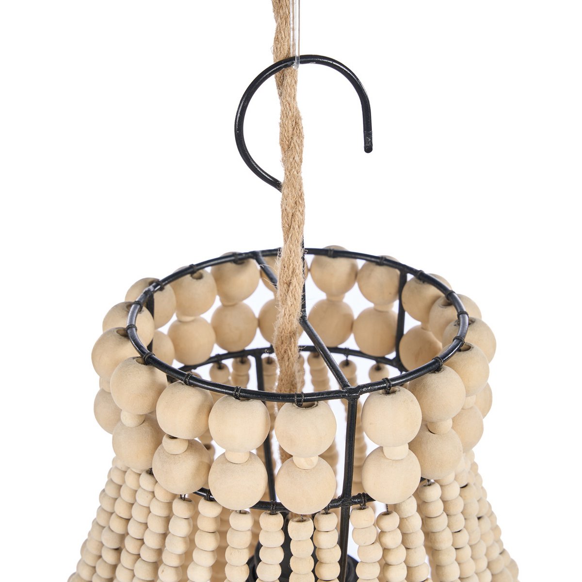 Jernlysekrone 40 × 73 cm - naturlig finish, Indonesien