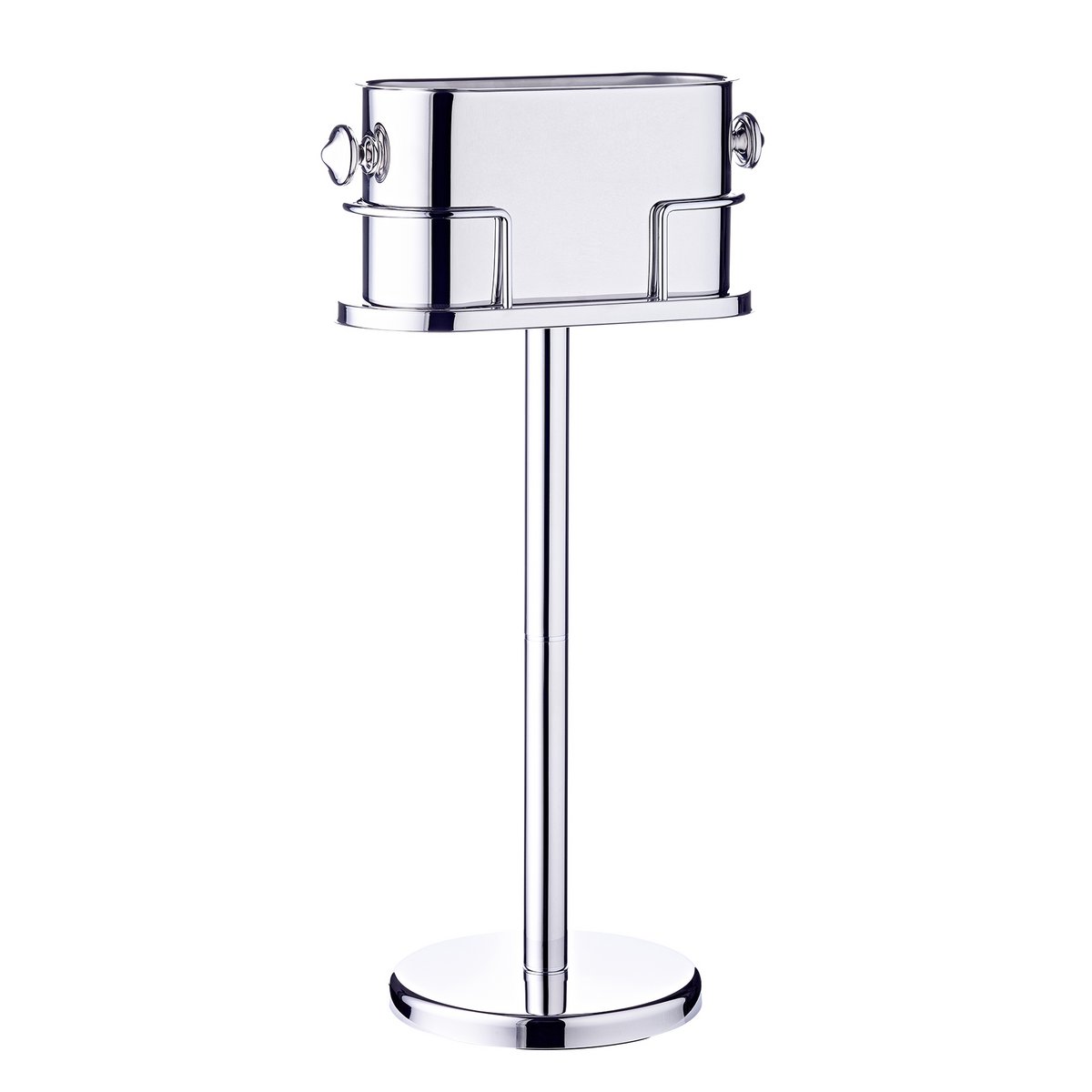 Stainless steel wine cooler on stand Leo - 79 cm