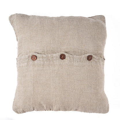 Linen cushion cover, natural - 50×50 cm