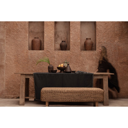 Linen tablecloth, black – 150×250 cm