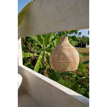 Rattan Pendelleuchte 50 cm – Hummerfalle, beige, nur Schirm