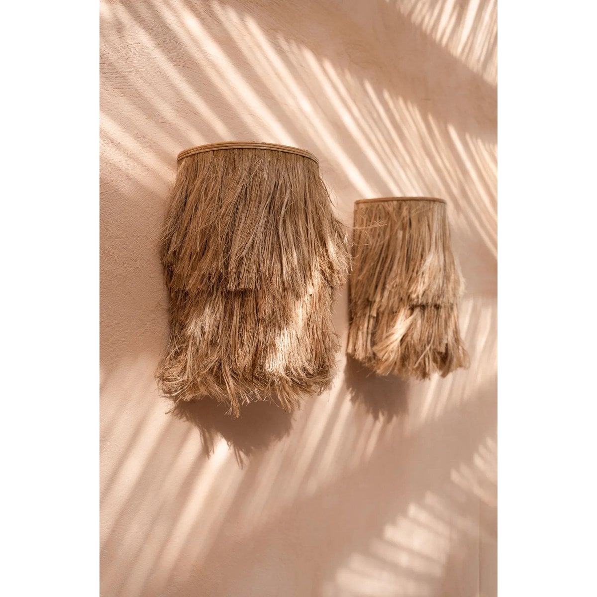 Vægudsmykning i glas 20×35 cm – natur, lille