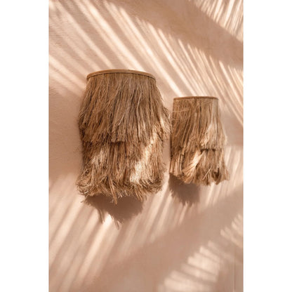 Vægudsmykning i glas 20×35 cm – natur, lille
