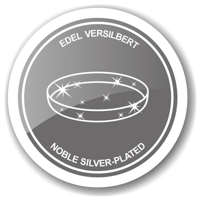 Serviertablett Marlene, polierter Stahl, rund – 34 cm