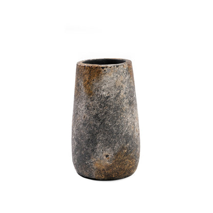 Tapered terracotta vase small – antique grey