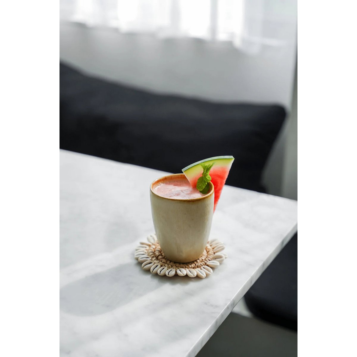 Stoneware handleless cup, medium - Portuguese