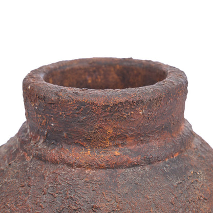 Terracotta amphora vase, medium - burgundy