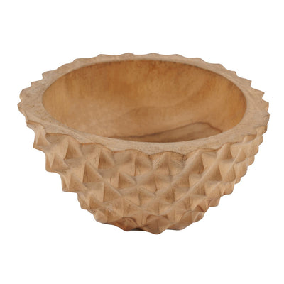 Teak root durian bowl, 20 cm – deep round form