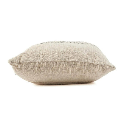 Handmade cotton cushion cover 50×50 cm - natural black