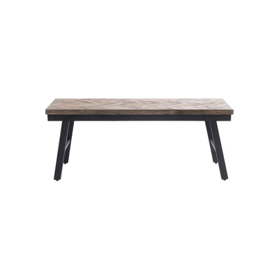 Herringbone wood bench 110 cm - Natural
