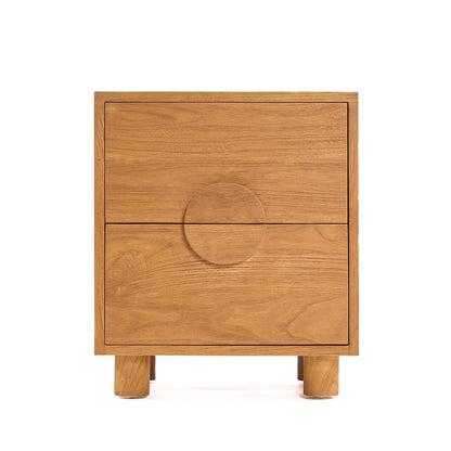 Teak nightstand, 50 cm - 2 drawer