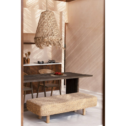 Water hyacinth bench 140×60 cm - natural brown, Indonesia