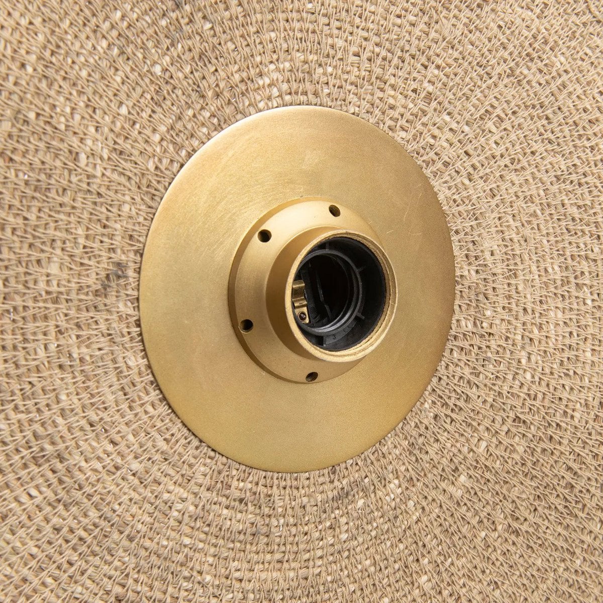 Iron wall lamp with natural brass accent - M