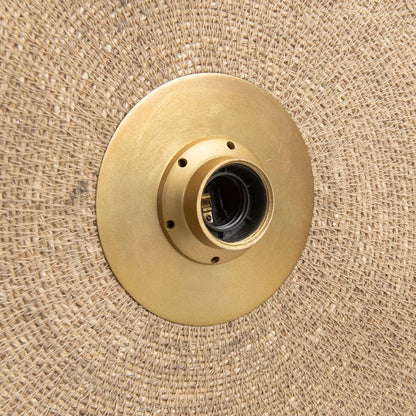 Iron wall lamp with natural brass accent - M