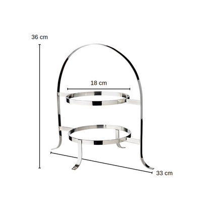 Etager Sina 33 cm, forsølvet