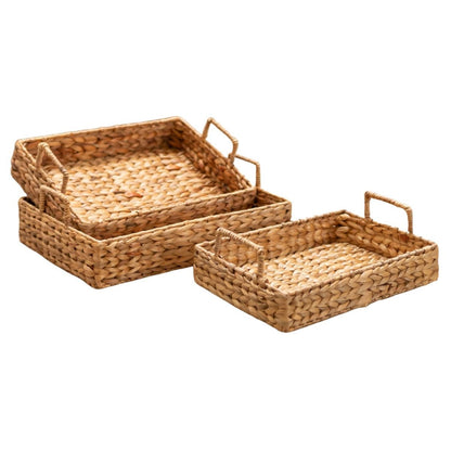Water hyacinth tray BESAKIH - natural brown