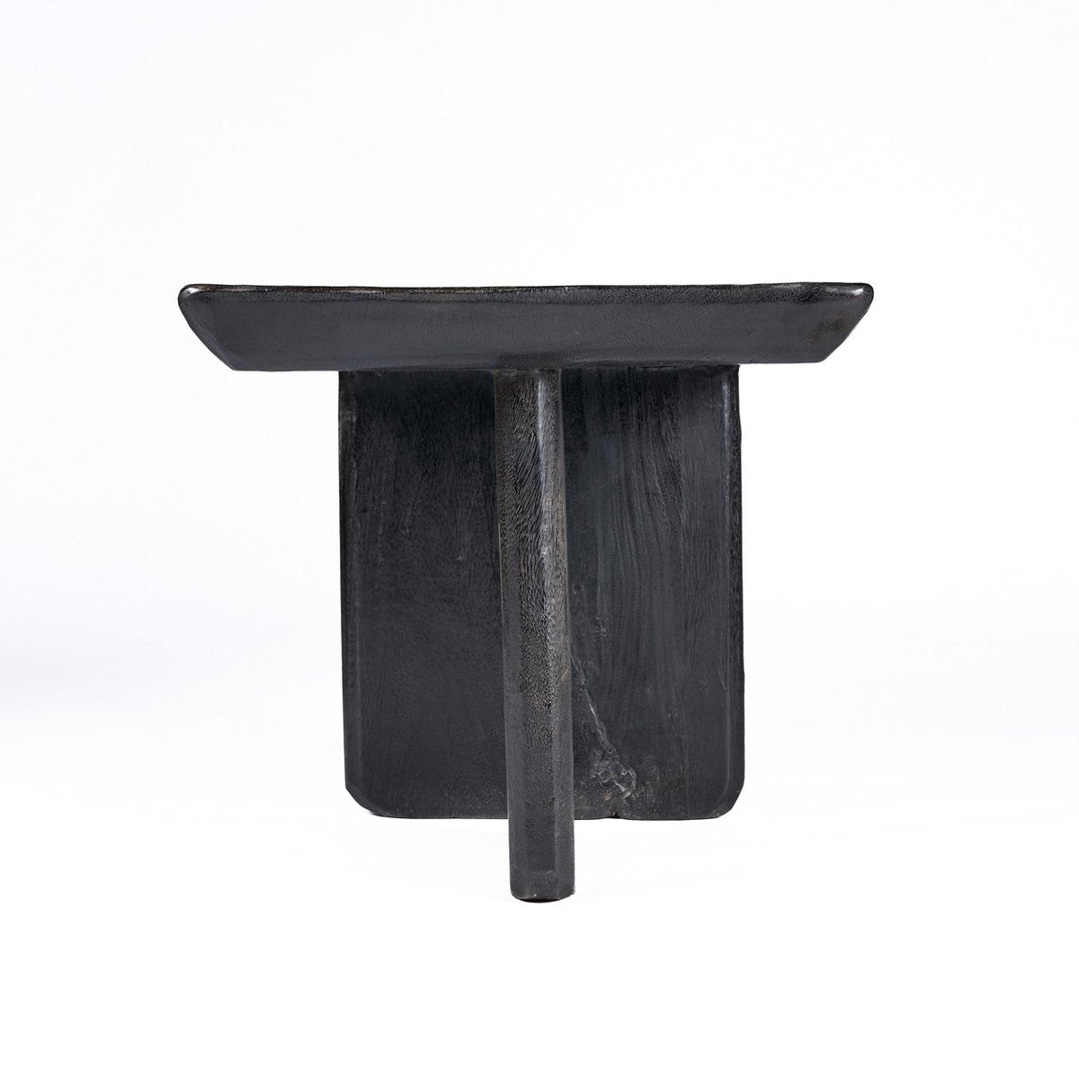 Mango wood coffee table, black - 100×50×45 cm