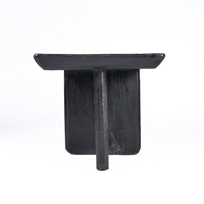 Mango wood coffee table, black - 100×50×45 cm