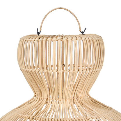 Rattan-Pendelleuchte, 84 cm – natürlicher Matchabesen