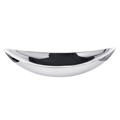 Stahlschale, Halifax 40 × 20 cm – hochglanzpoliert, silber