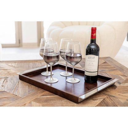 Silver wine glasses - set of 6, 490 ml