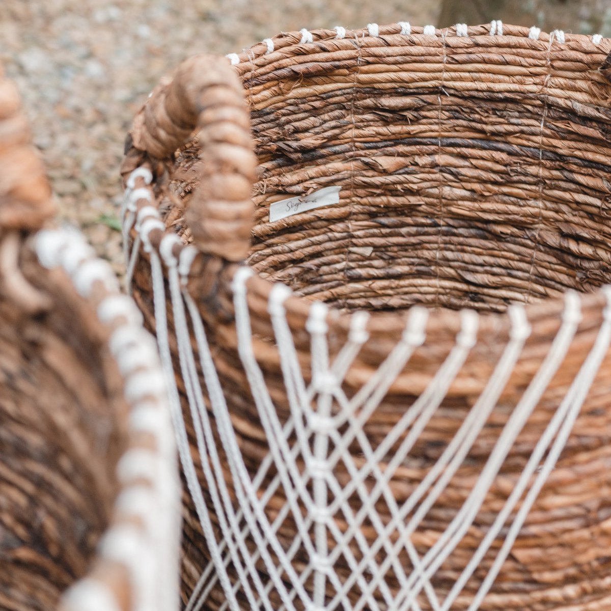 Cotton & jute basket JUWANA M – ø35 × 40 cm