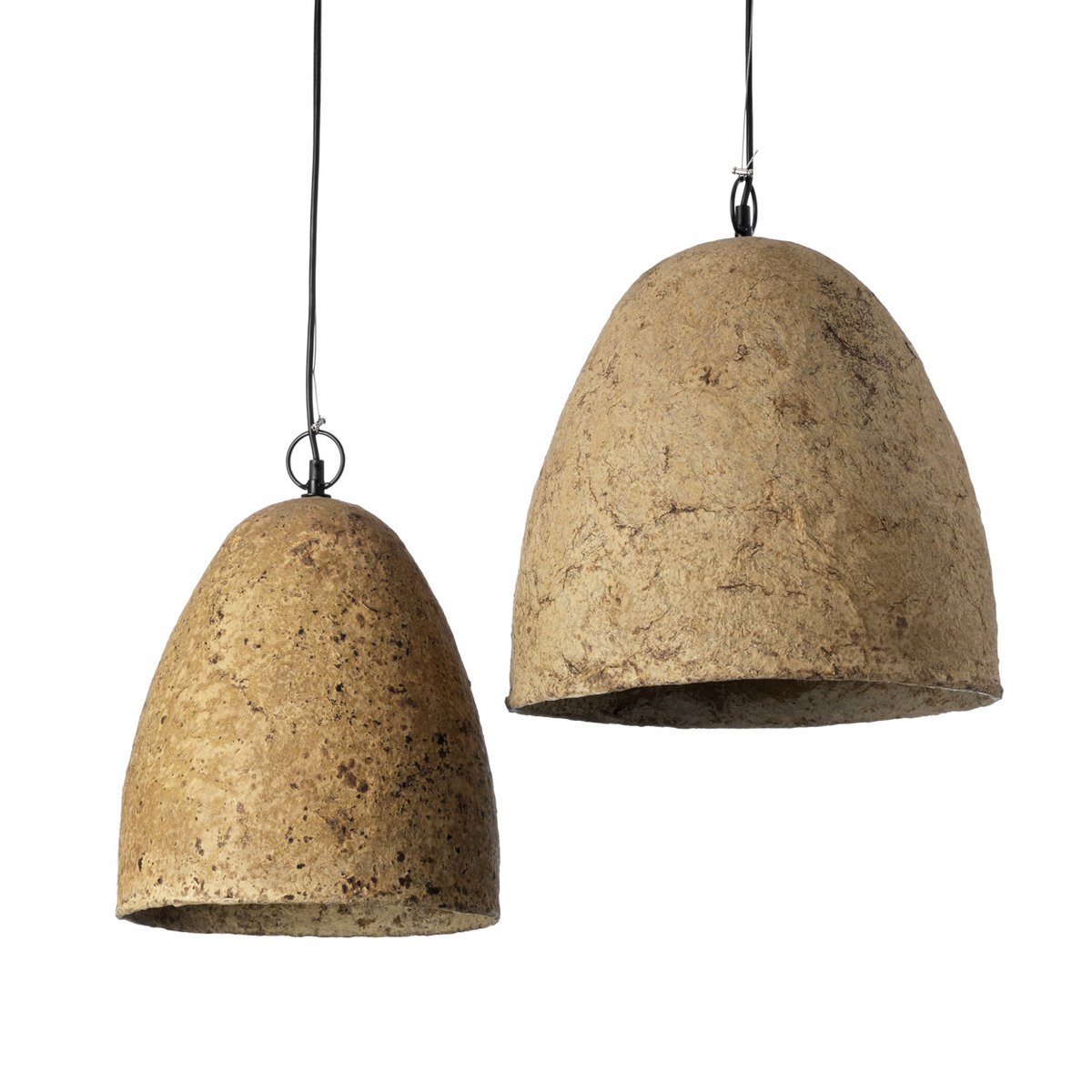 Papmaché pendellampe, 40 cm - Mud